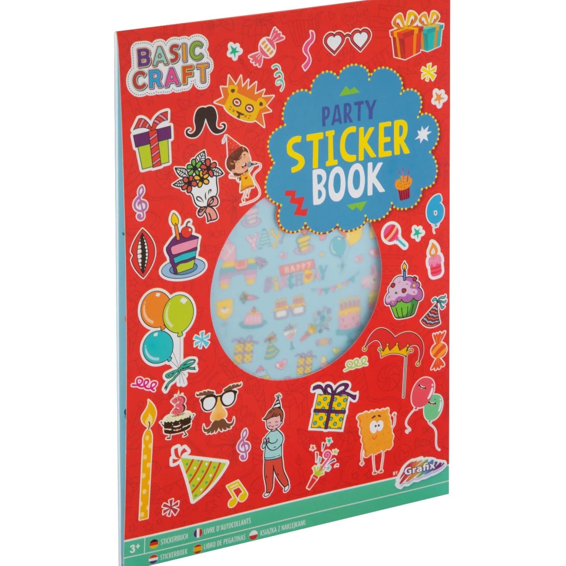 Stickers>Grafix A4 Stickerboek 8 vellen 3 assorti