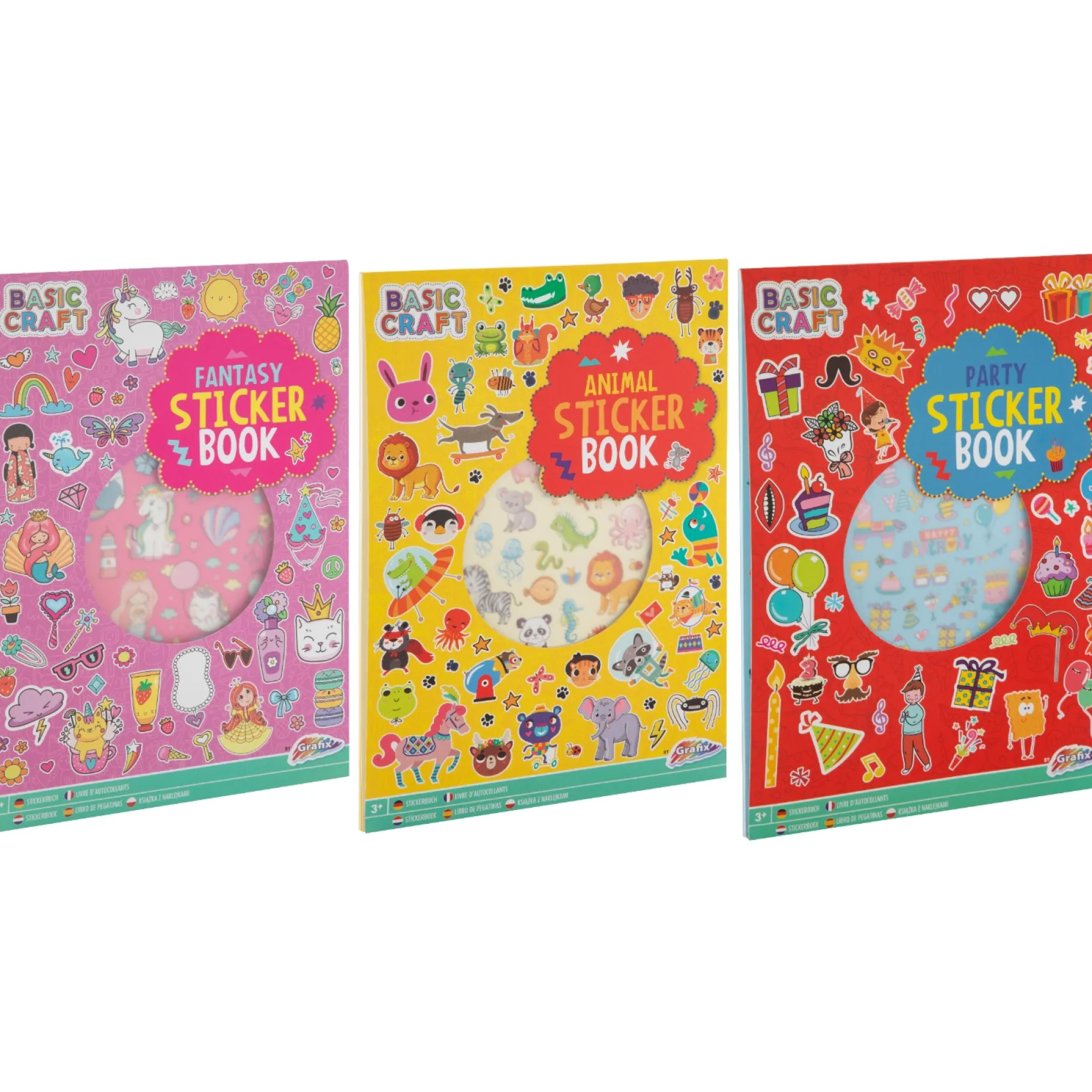 Stickers>Grafix A4 Stickerboek 8 vellen 3 assorti