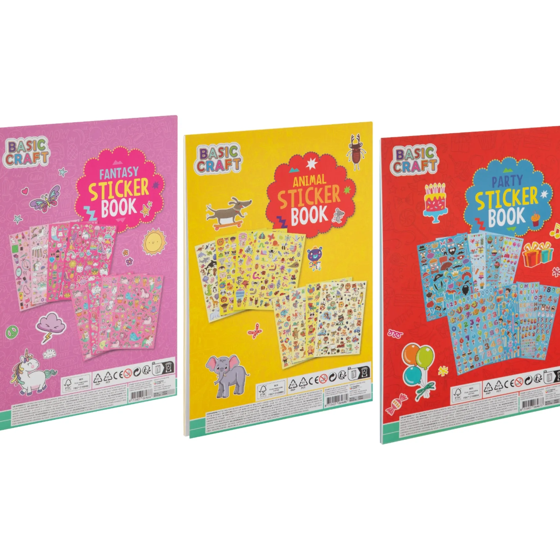 Stickers>Grafix A4 Stickerboek 8 vellen 3 assorti