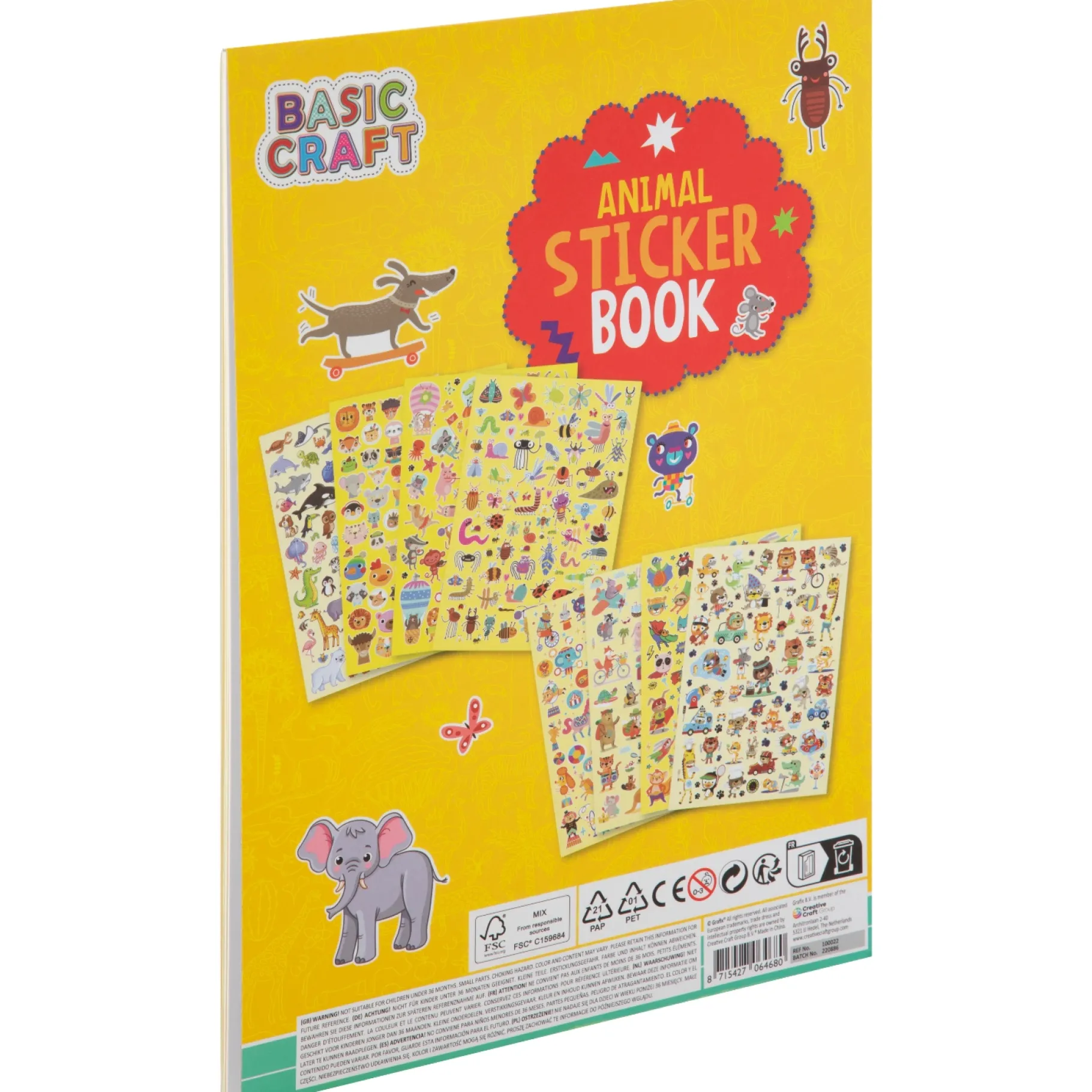 Stickers>Grafix A4 Stickerboek 8 vellen 3 assorti