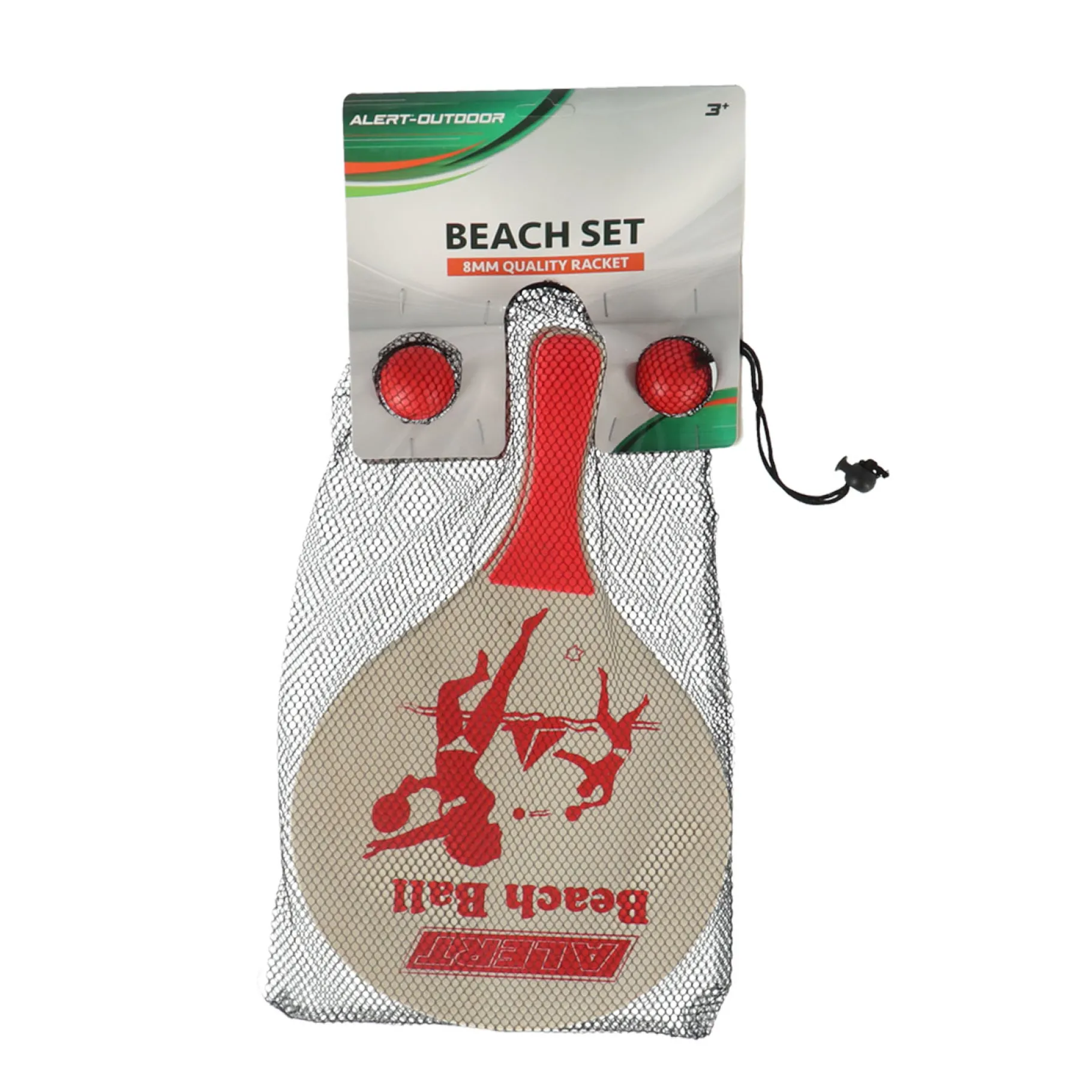 Zwemmen En Waterspeelgoed|Vang En Werpspel>Alert Outdoor Beachball Set Hout Deluxe