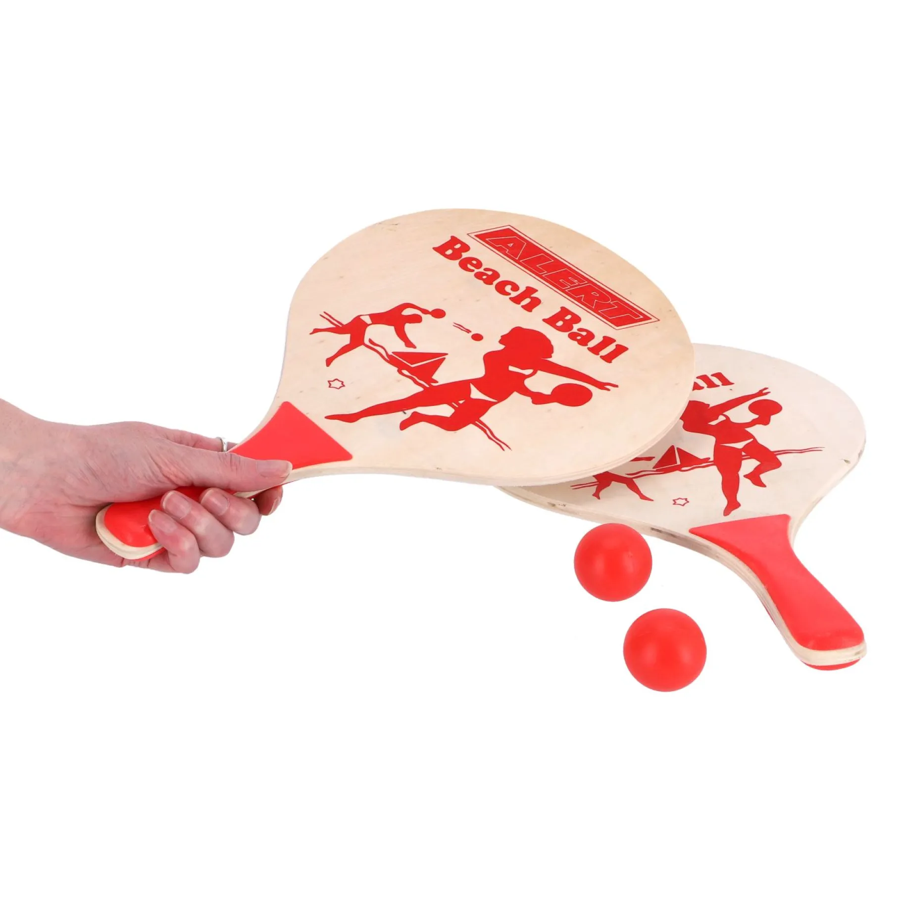 Zwemmen En Waterspeelgoed|Vang En Werpspel>Alert Outdoor Beachball Set Hout Deluxe