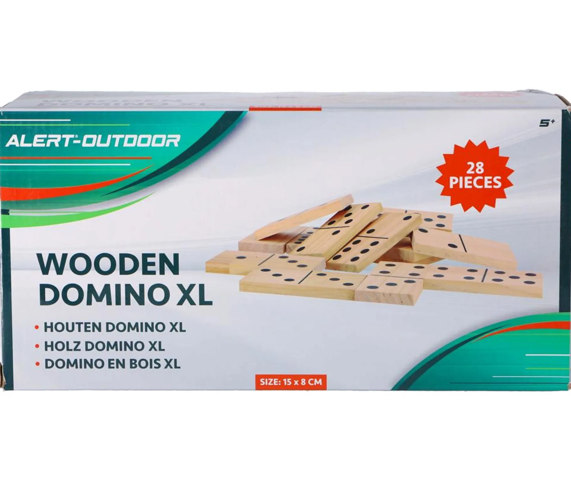 Buitenspellen>Alert Outdoor Spel Domino XL Hout 7,5 x 15 cm 7,5x15cm
