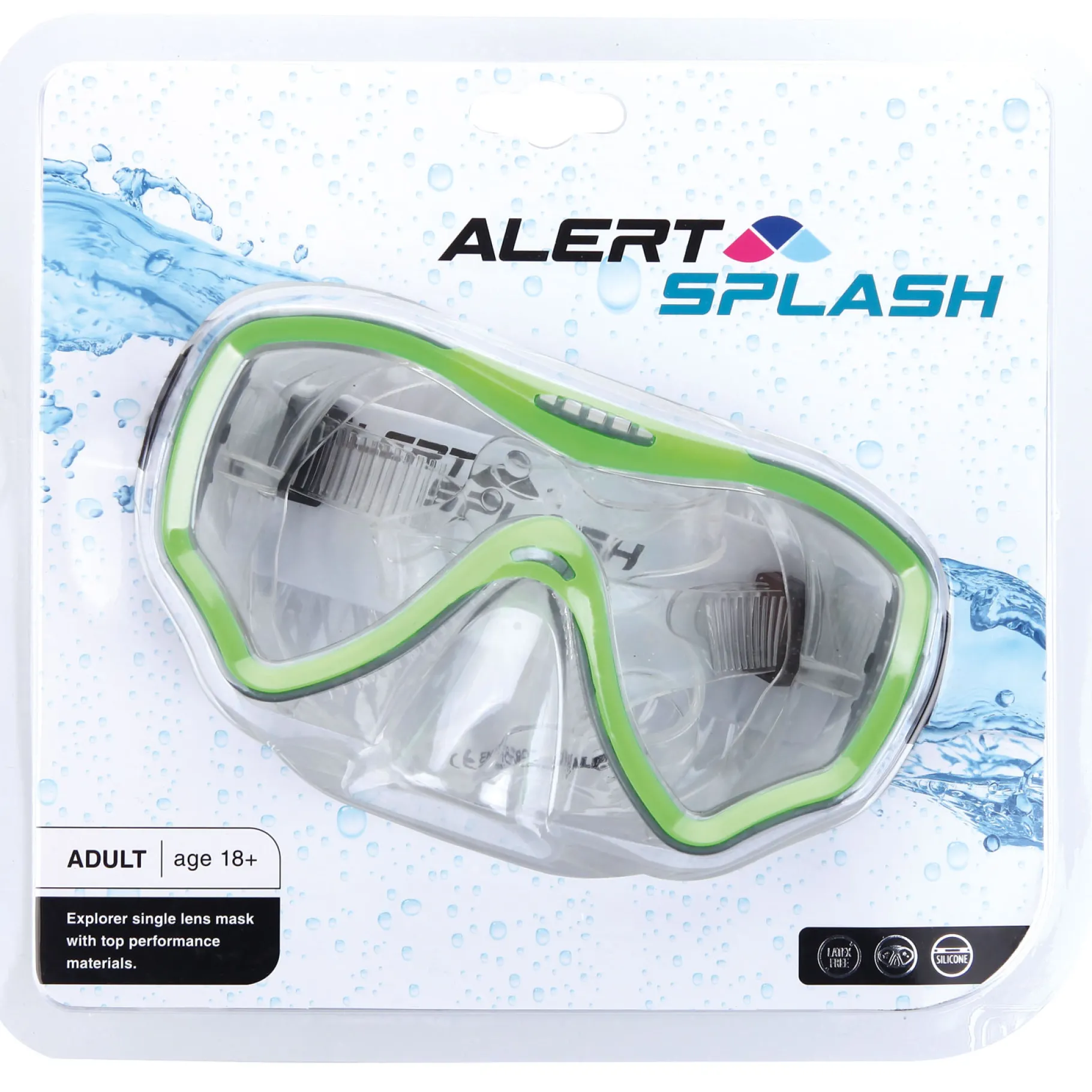 Zwemmen En Waterspeelgoed>Alert Splash Duikbril Maat L 3 Assorti