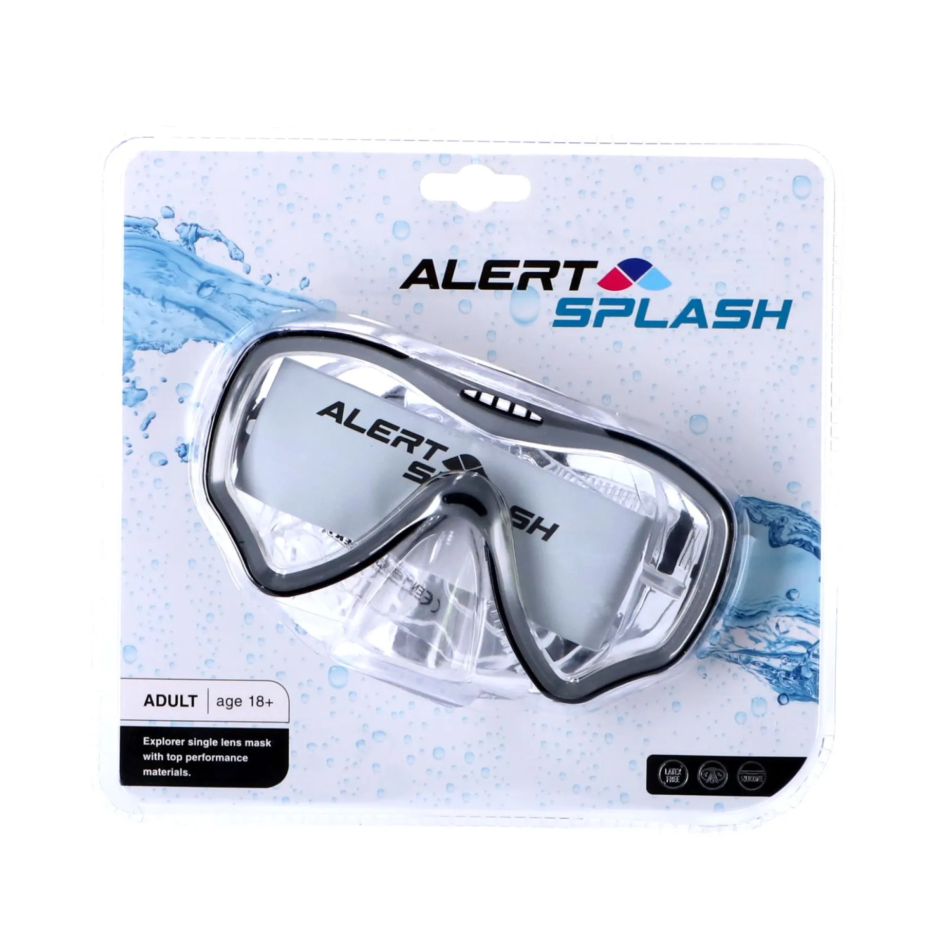 Zwemmen En Waterspeelgoed>Alert Splash Duikbril Maat L 3 Assorti