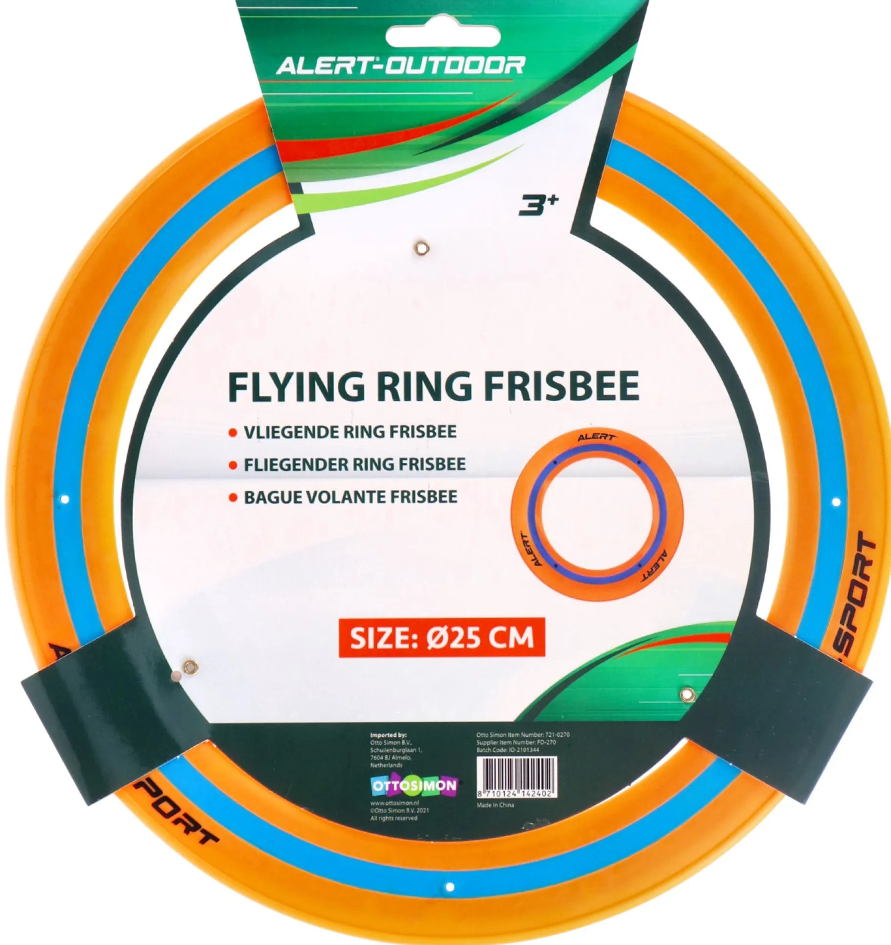 Vang En Werpspel>Alert Sport Frisbee Flying Ring 25cm