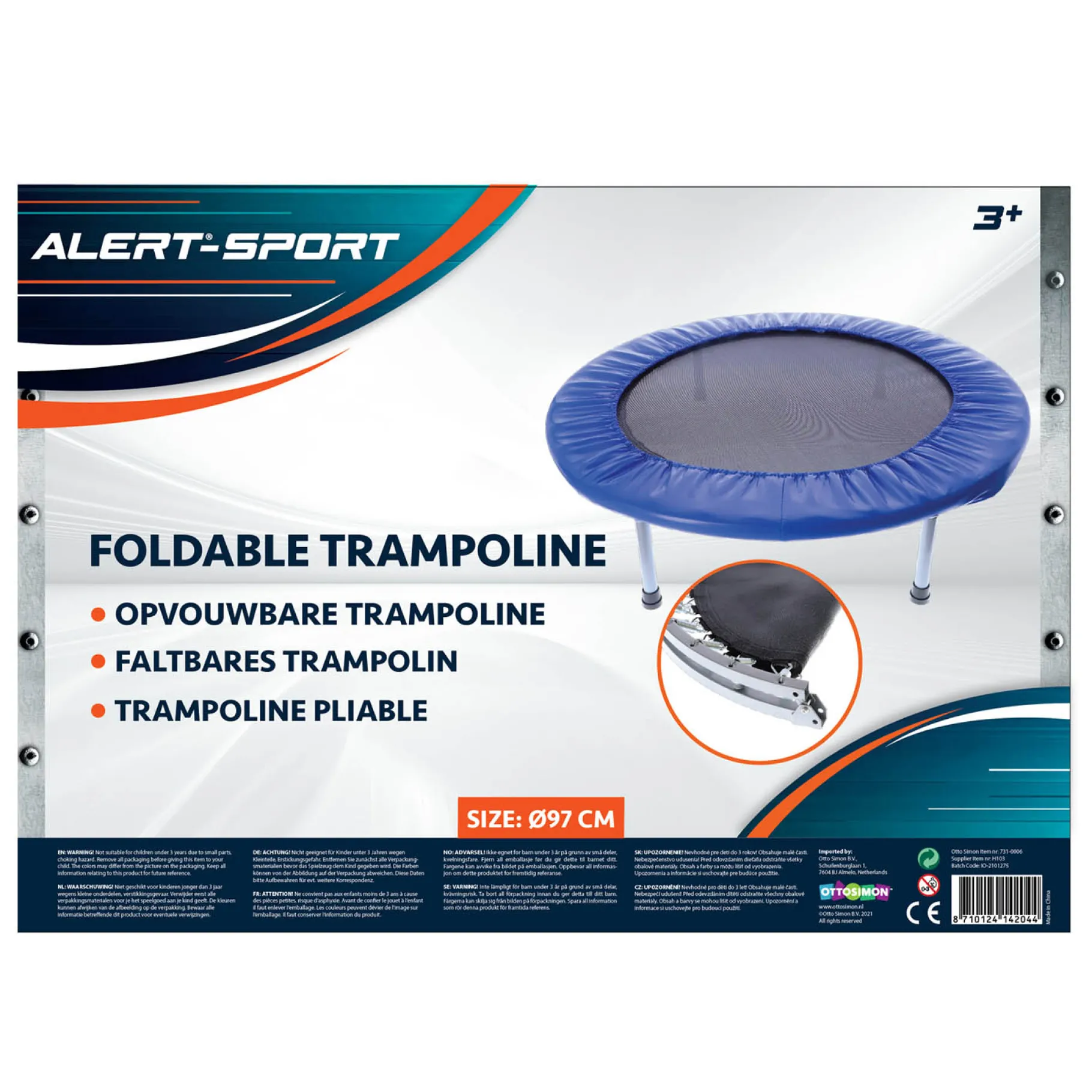 Trampolines>Alert Sport Trampoline Fitness 97cm Opvouwbaar