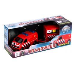 Auto's|Jongens> Auto Volkswagen transporter brandweer en aanhanger NL