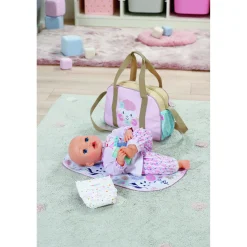 Poppen Accessoires></noscript> Baby Born Changing Bag Flower