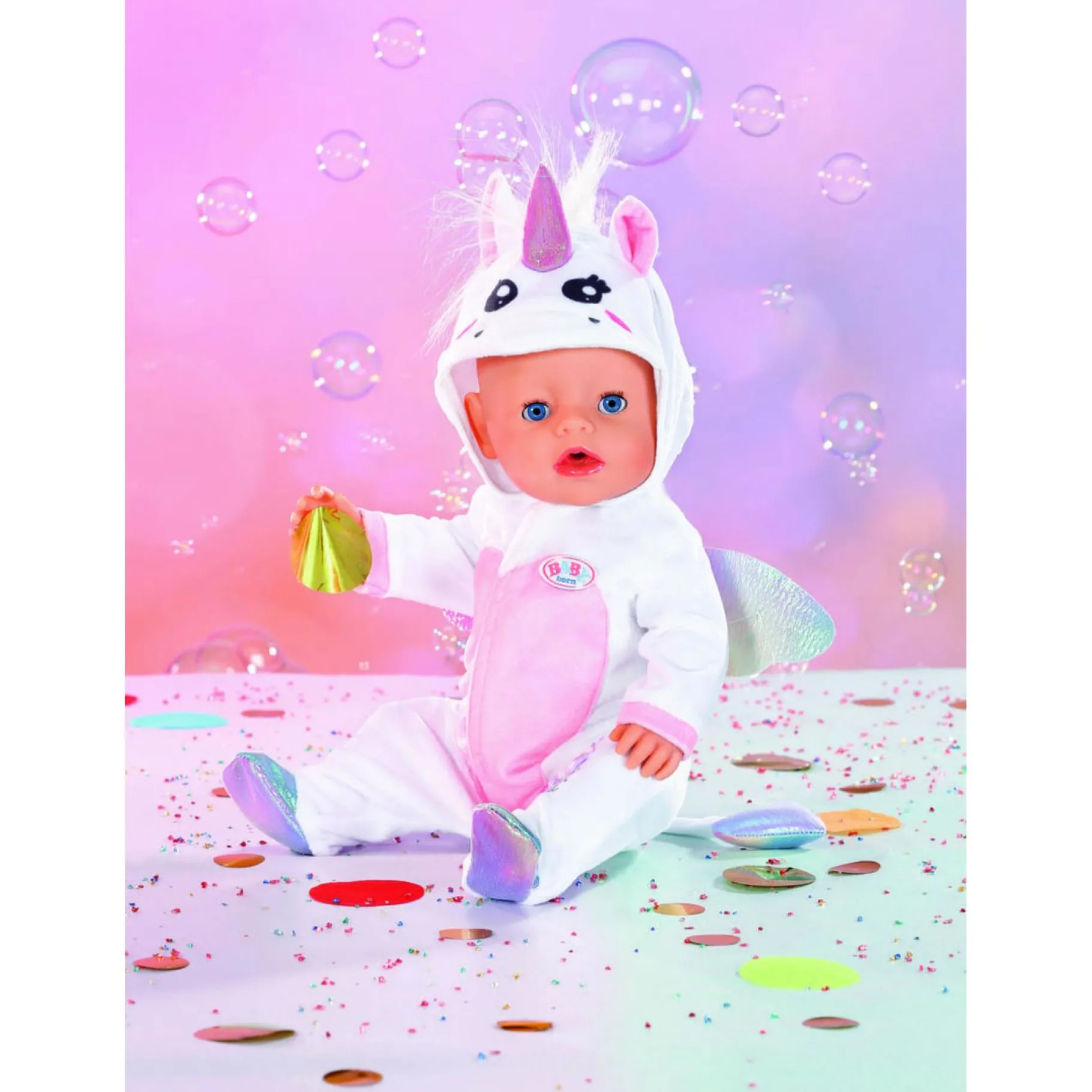 Poppenkleding>Zapf Baby Born Unicorn Onesie 43 Cm
