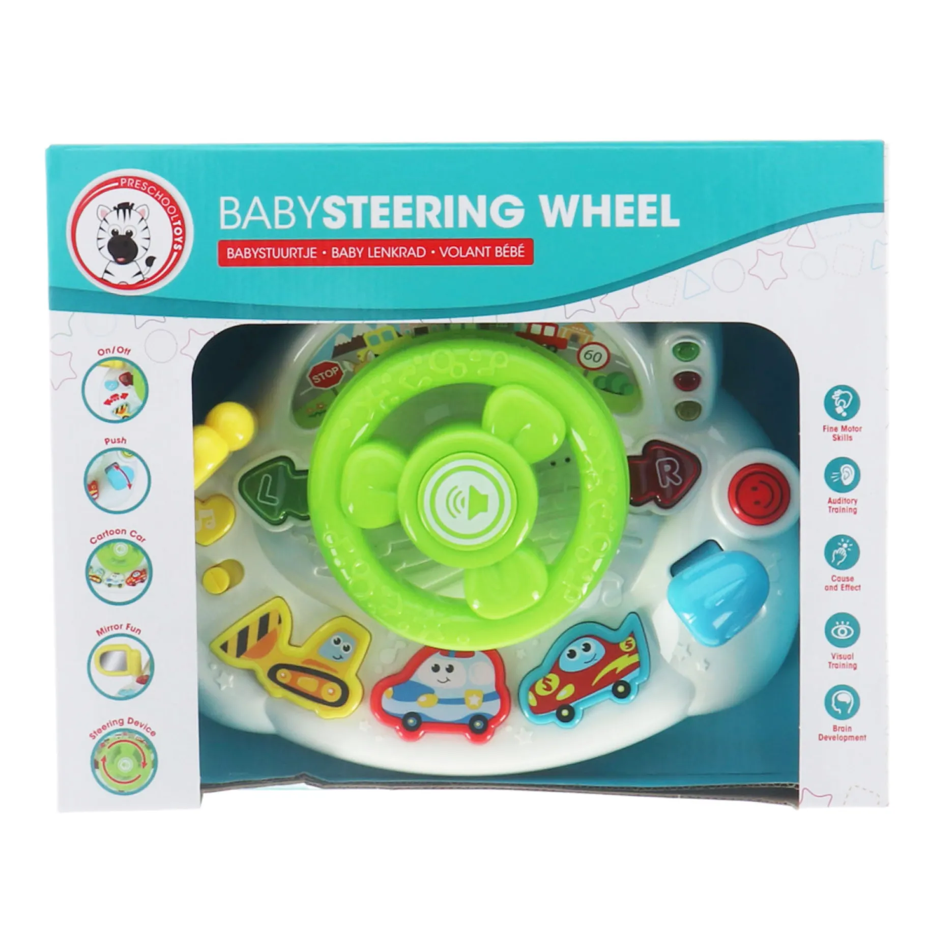 Babyspeelgoed|Activitycenter> Baby Stuurtje Met Licht En Geluid Battery Operated