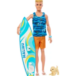 Meisjes|Tienerpoppen></noscript> Barbie beach pop met surfplank
