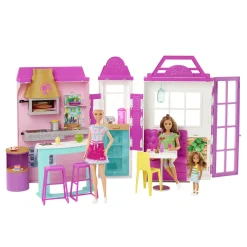 Speelsets|Meisjes>Barbie Cook ‘n Grill Restaurant Doll and Playset