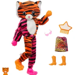 Tienerpoppen|Meisjes></noscript>Barbie Cutie Reveal Jungle Series Tijger