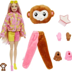 Tienerpoppen|Meisjes>Barbie Cutie Reveal Jungle Series Aap