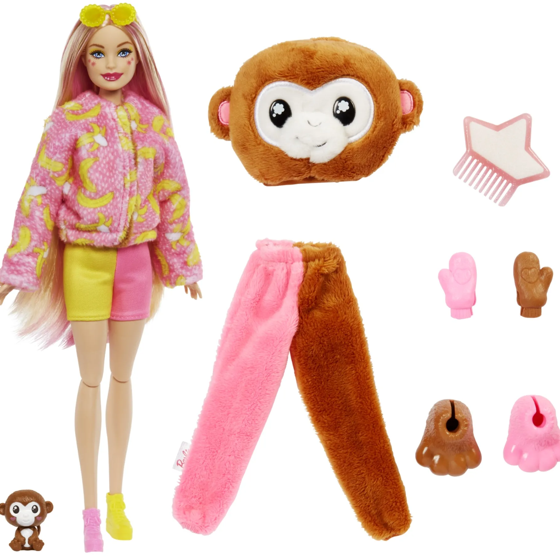 Tienerpoppen|Meisjes>Barbie Cutie Reveal Jungle Series Aap