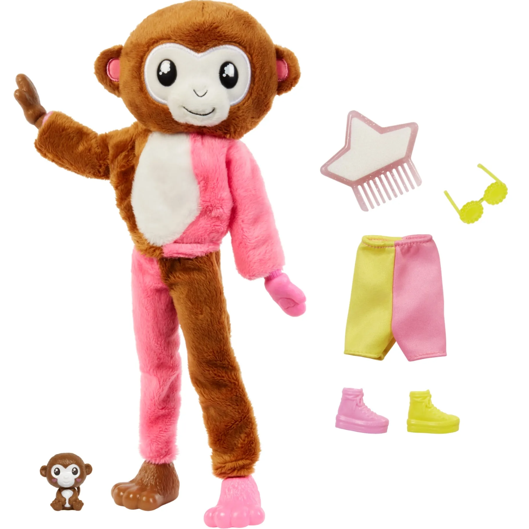 Tienerpoppen|Meisjes>Barbie Cutie Reveal Jungle Series Aap