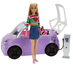 Poppenwagens>Barbie Elektrische Auto