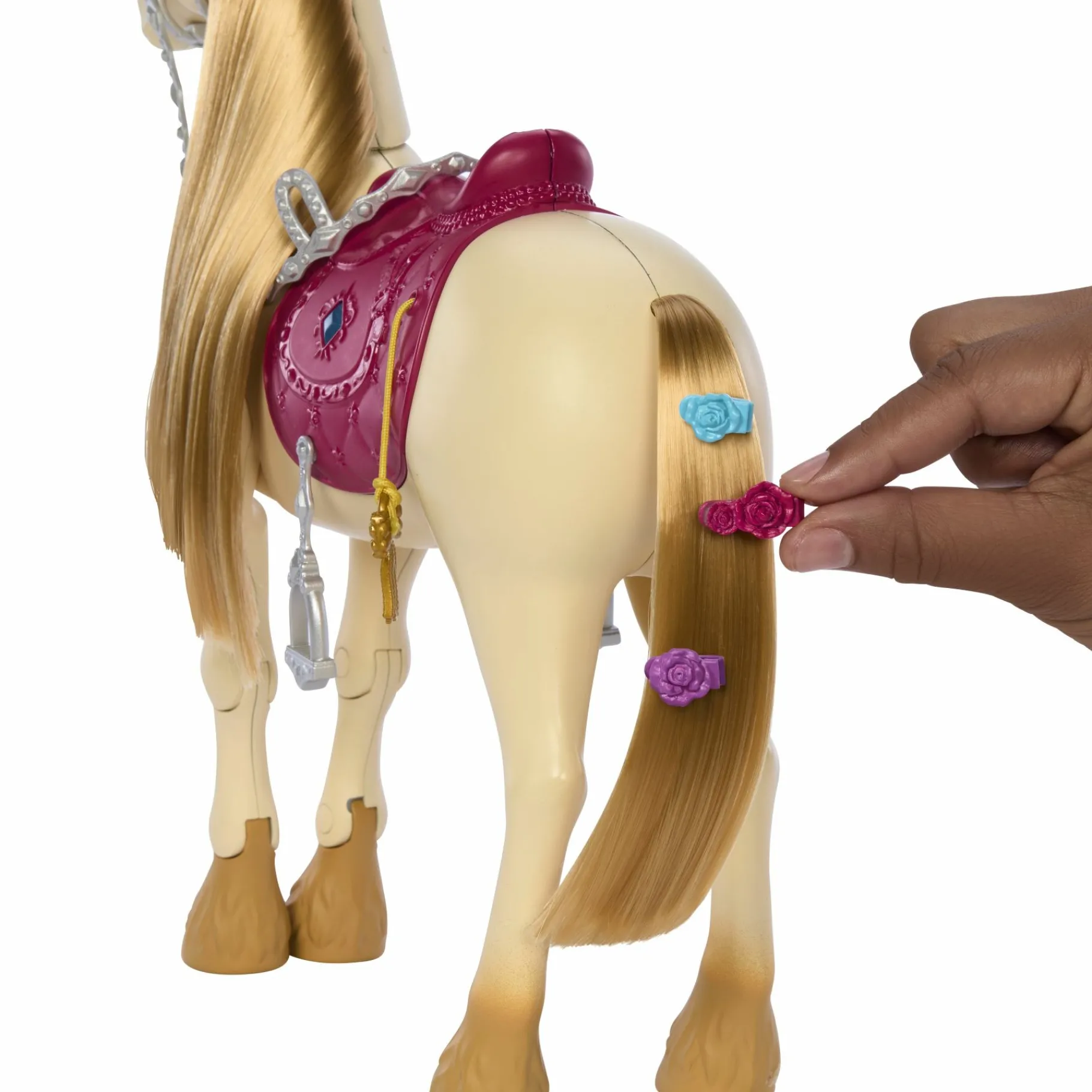 Meisjes|Speelsets> Barbie Family Horse Chase Paard Functies