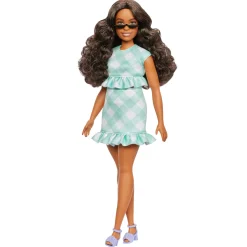 Meisjes|Tienerpoppen> Barbie fashionista pop green gingham