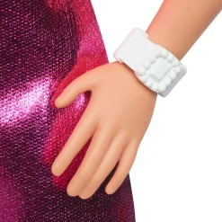 Meisjes|Tienerpoppen></noscript> Barbie Fashionista pop pink dress heart cut out