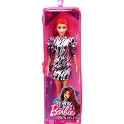Meisjes|Tienerpoppen>Barbie Fashionista Pop Zwart Wit Jurkje
