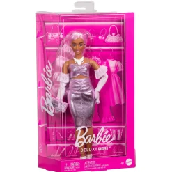 Tienerpoppen|Meisjes> Barbie Fashionsta pop deluxe+metallic roze haar