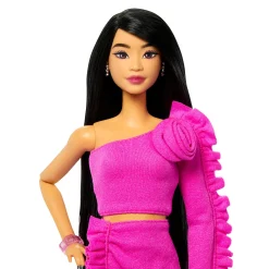 Tienerpoppen|Meisjes></noscript> Barbie Fashionsta pop deluxe+prothese & roze jurk