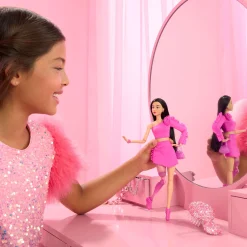 Tienerpoppen|Meisjes></noscript> Barbie Fashionsta pop deluxe+prothese & roze jurk