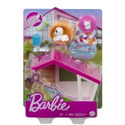 Meisjes|Poppenhuis>Barbie Mini Playset Hondenhuis Met Hondje