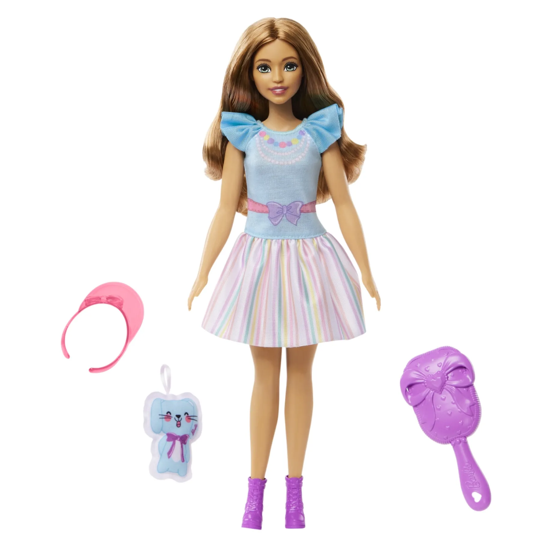 Tienerpoppen|Meisjes>Barbie My First Brunette Met Konijn
