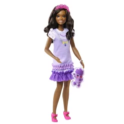 Tienerpoppen|Meisjes>Barbie My First Donker Haar Met Poodle