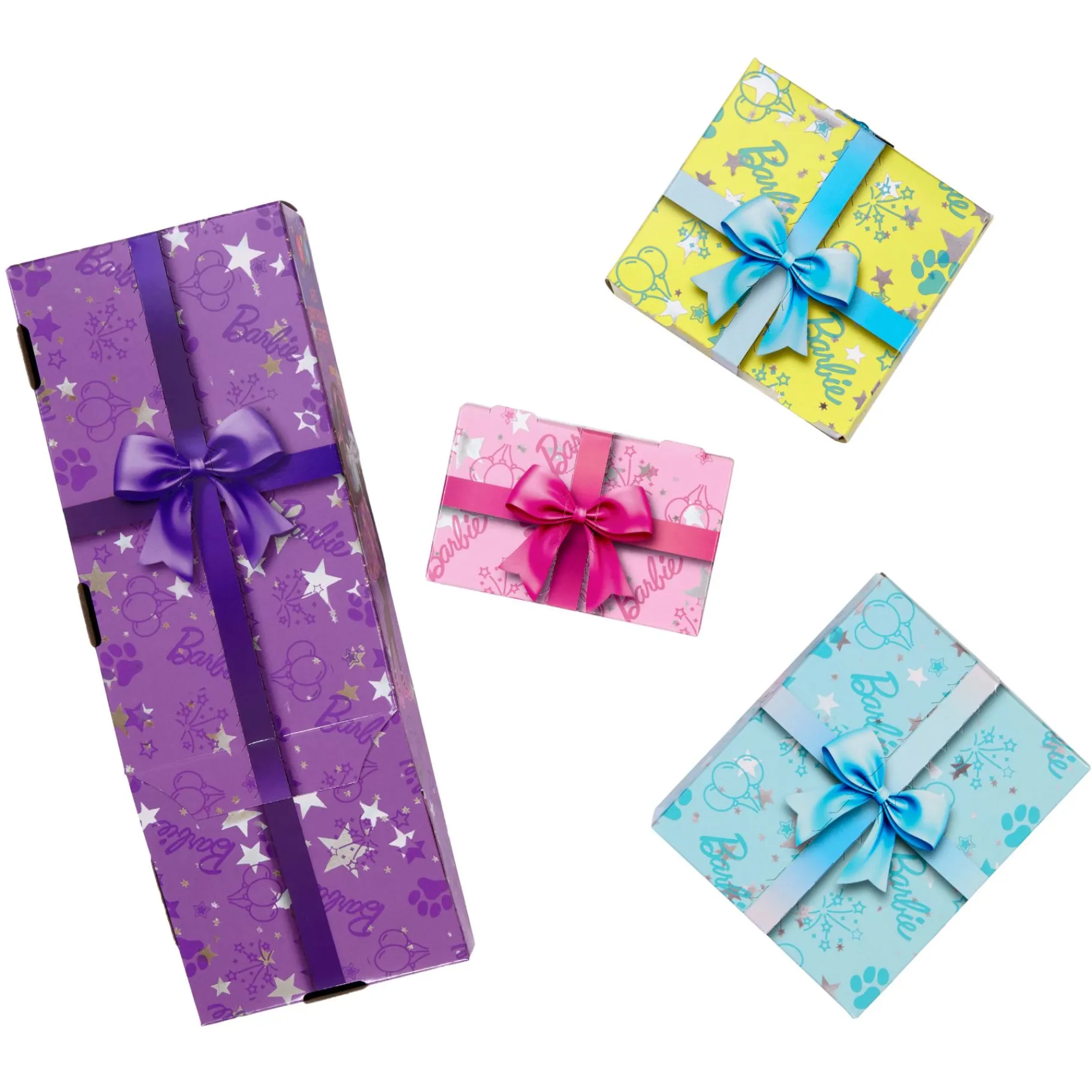 Meisjes|Tienerpoppen> Barbie Party unboxed 2/1 pop met knalroze jurk