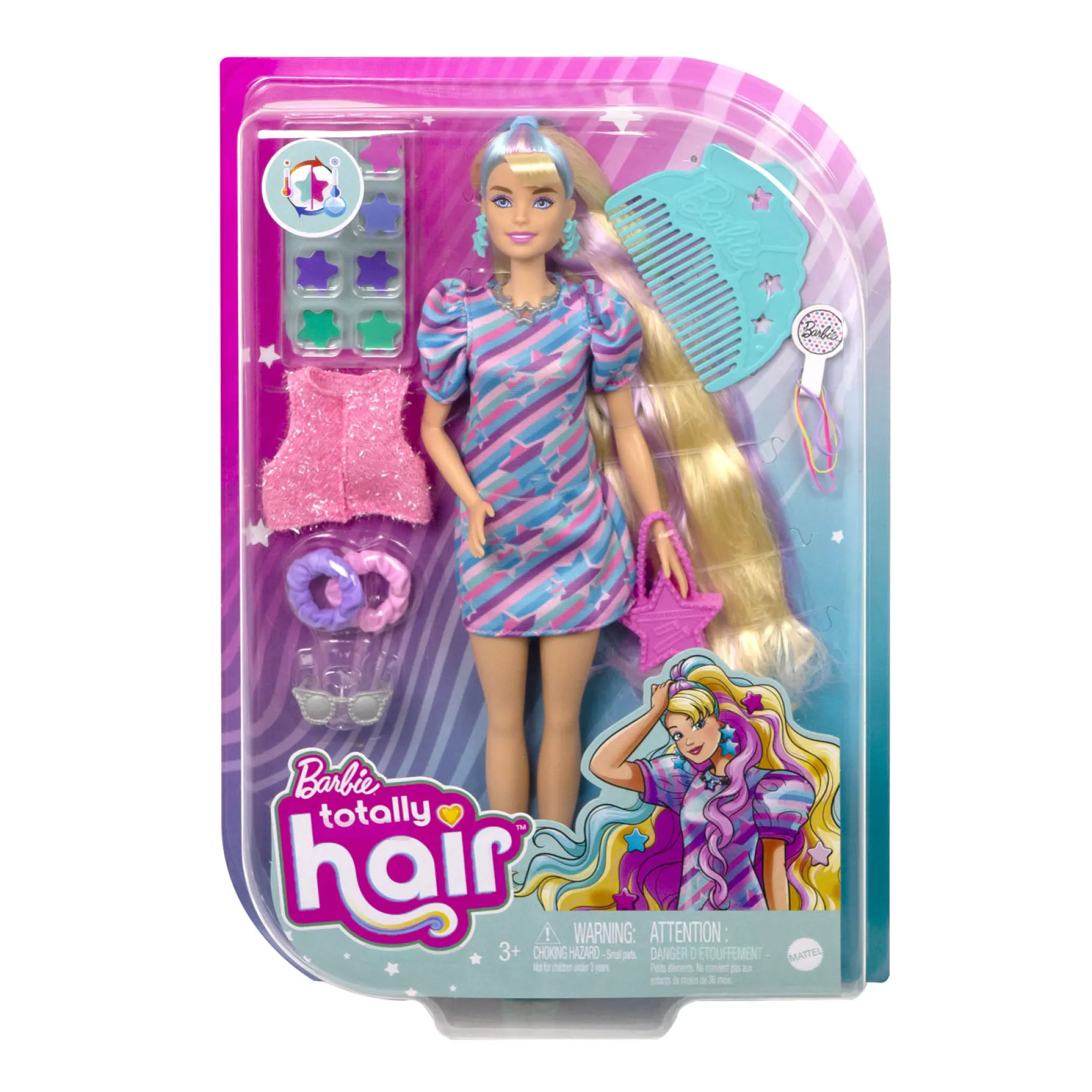 Tienerpoppen|Meisjes>Barbie Totally Hair - Star