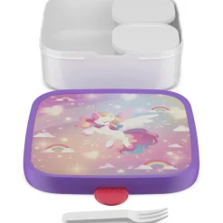 Schoolbekers En Broodtrommels> Bento lunchbox campus groot - unicorn glow