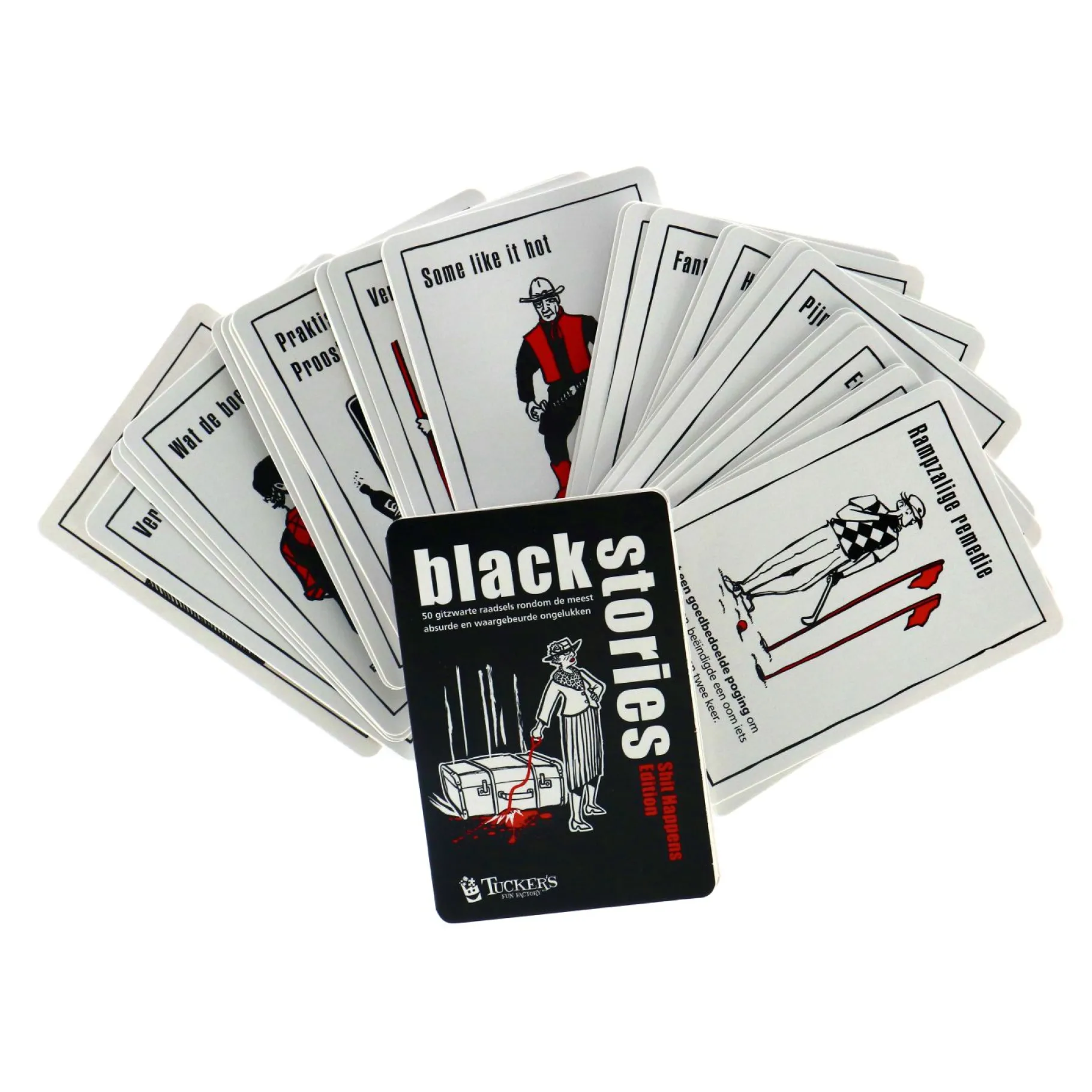 Familiespellen> Black Stories Shit Happens - partyspel