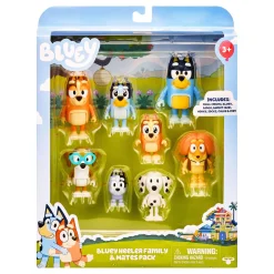 Speelfiguren> Bluey familie & vrienden set 8 delig
