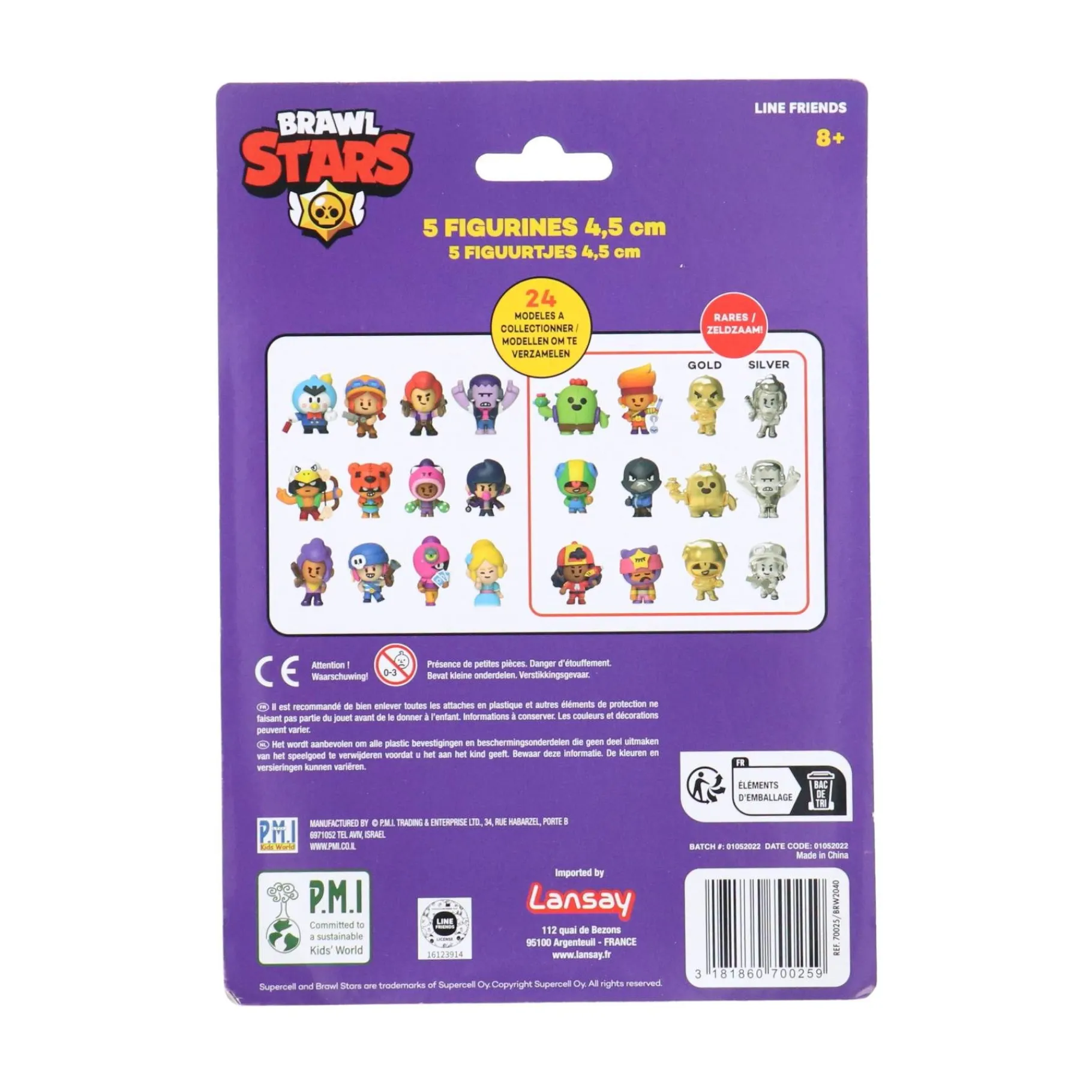 Speelfiguren> Brawl Stars Figures 4,5 Cm 5 Pack Assorti