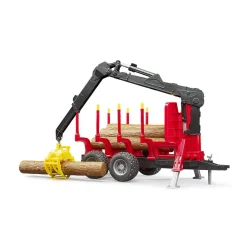 Voertuigen>Bruder Aanhanger Bosbouw Met Laadkraan