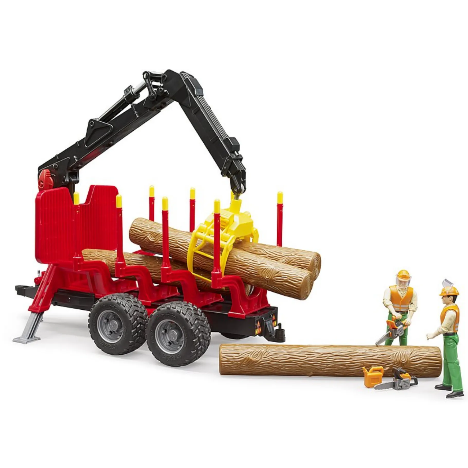 Voertuigen>Bruder Aanhanger Bosbouw Met Laadkraan