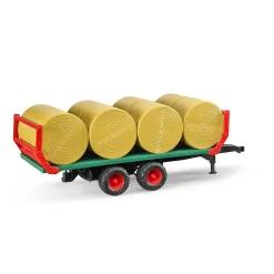 Boerderij|Jongens>Bruder Aanhanger Met Hooibalen