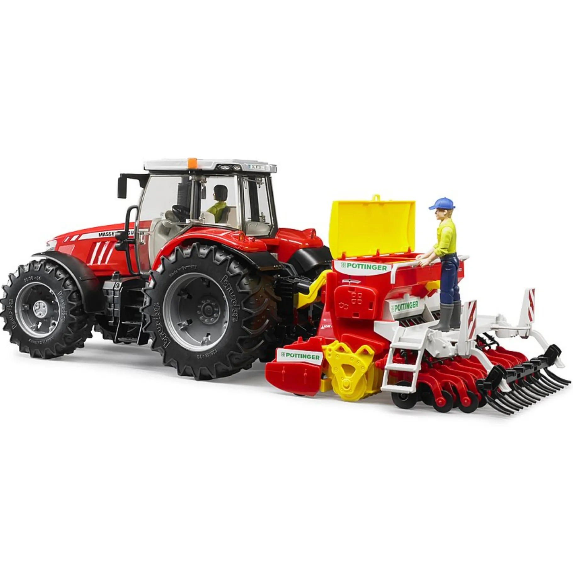 Boerderij|Jongens>Bruder Aanhanger Zaaimachine Pottinger Vitasem 302ADD