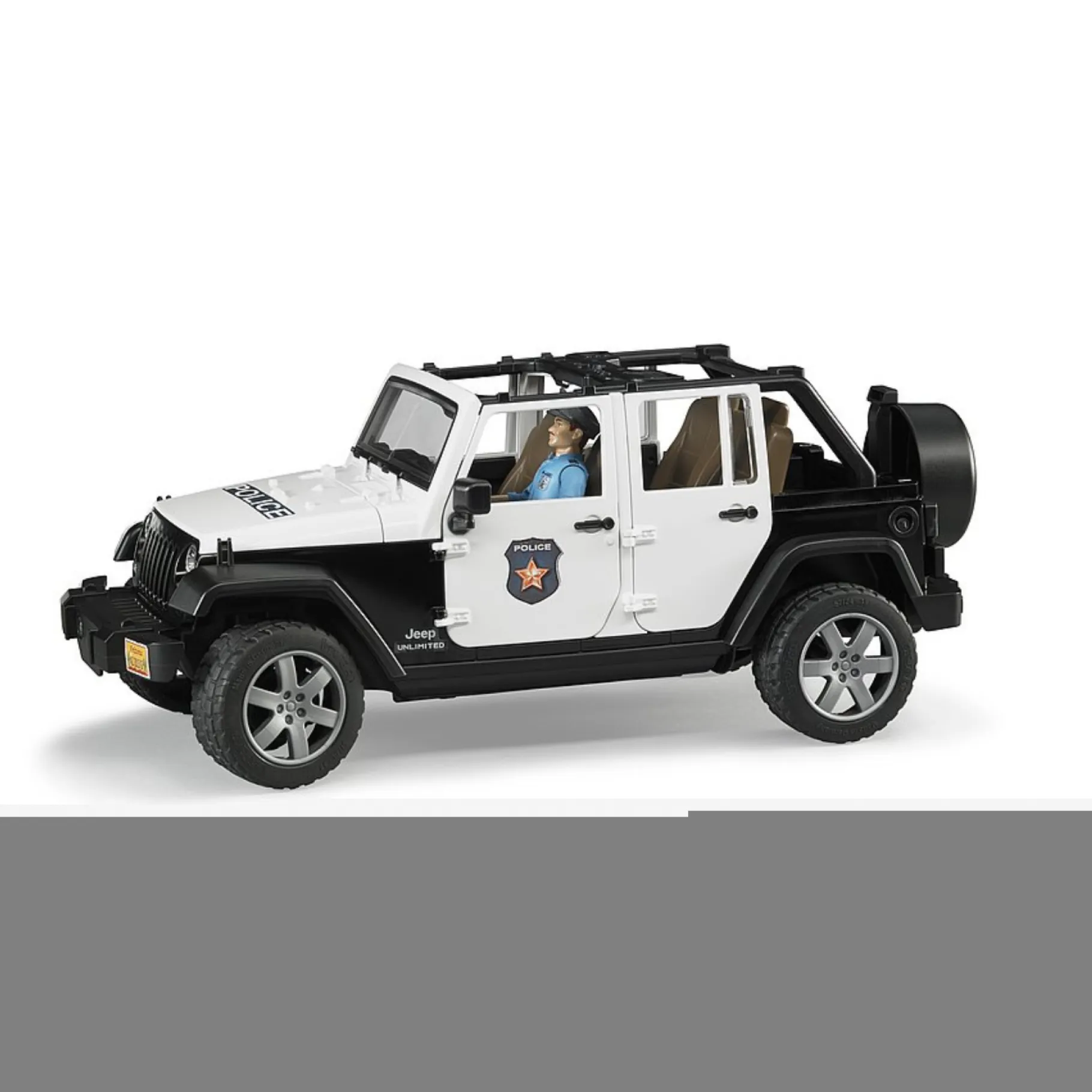 Voertuigen|Jongens>Bruder Auto Jeep Politie Wrangler Rubicon Unlimited Licht En Geluid