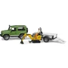 Auto's|Jongens>Bruder Auto Landrover Defender Met Micrograafmachine