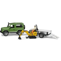 Auto's|Jongens>Bruder Auto Landrover Defender Met Micrograafmachine