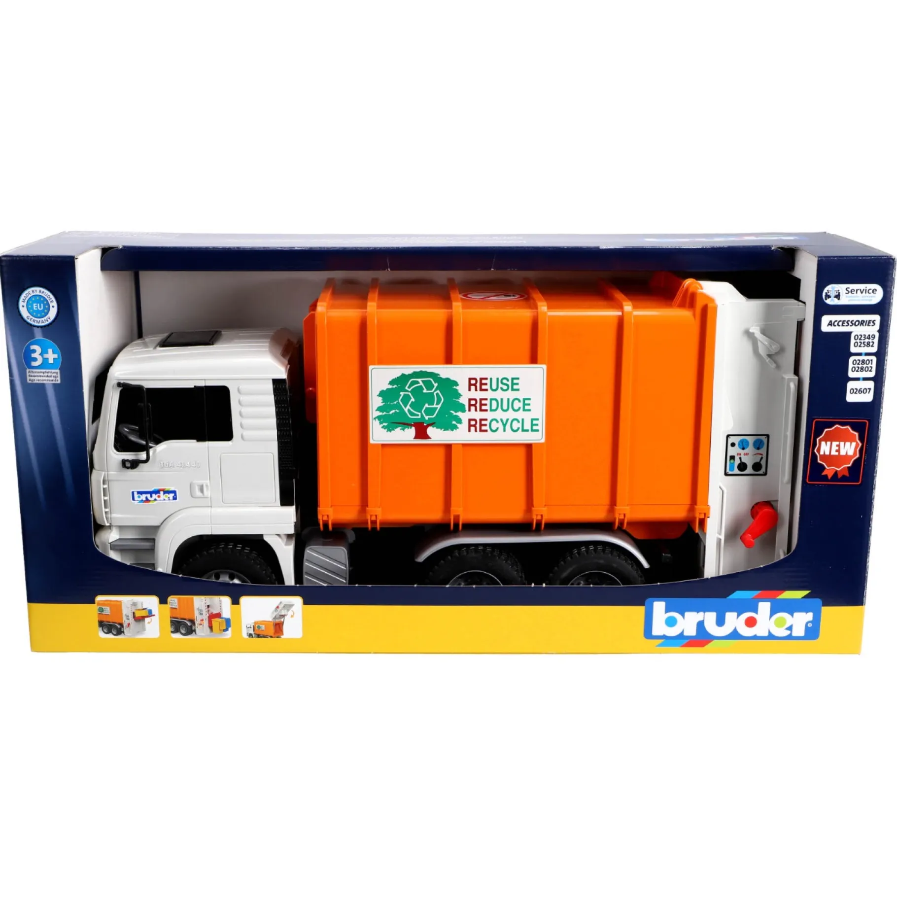 Auto's|Jongens>Bruder Auto MAN TGA Vuilniswagen