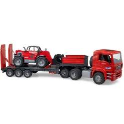 Auto's|Jongens> Bruder Dieplader MAN Met Telescooplader