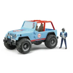 Voertuigen|Jongens>Bruder Jeep Cross Country Racer Blauw  met Coureur