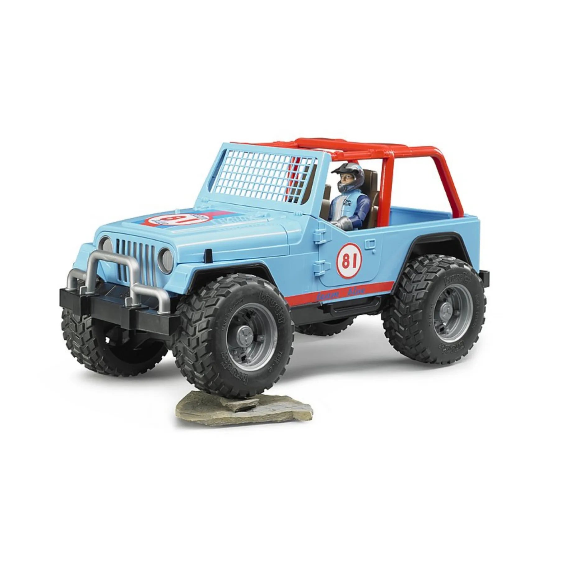 Voertuigen|Jongens>Bruder Jeep Cross Country Racer Blauw met Coureur
