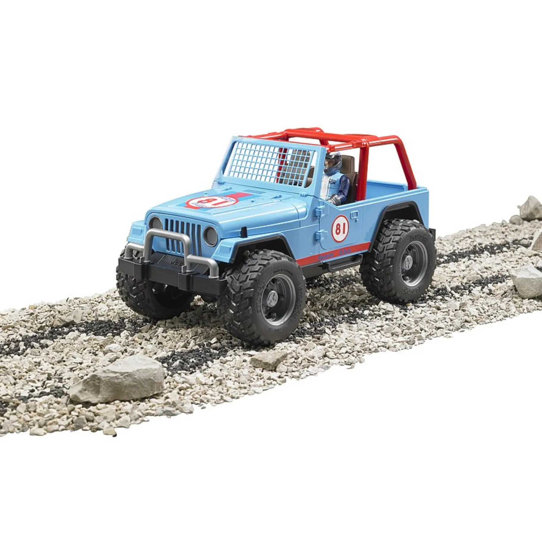 Voertuigen|Jongens>Bruder Jeep Cross Country Racer Blauw met Coureur
